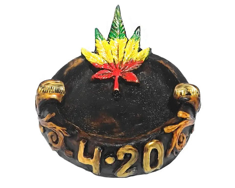 Handmade Rasta 420 Leaf Ashtray Trendy Zone 21