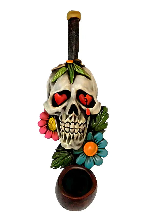 Candy Skull Small Pipe Handcrafted Trendy Zone 21