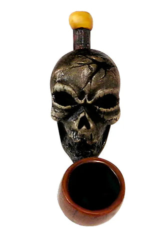 Cracked Skull Small Pipe Handcrafted Trendy Zone 21