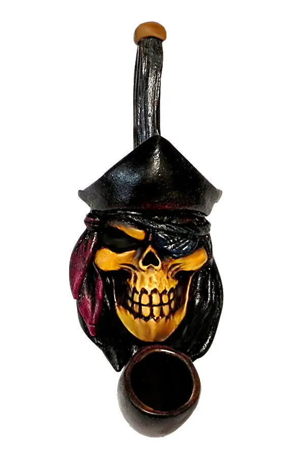 Pirate Skull Small Pipe Handcrafted Trendy Zone 21