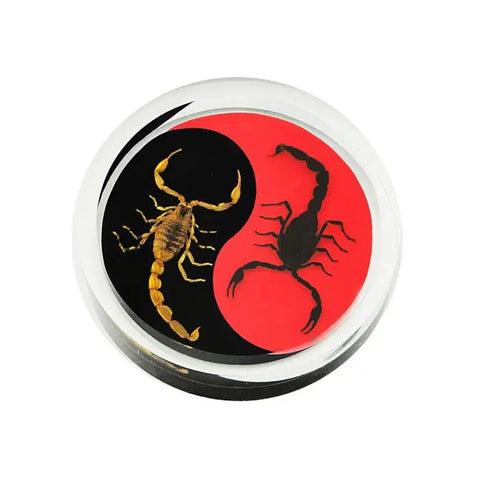 Crystal Clear Scorpion Yin-Yang Paperweight Trendy Zone 21