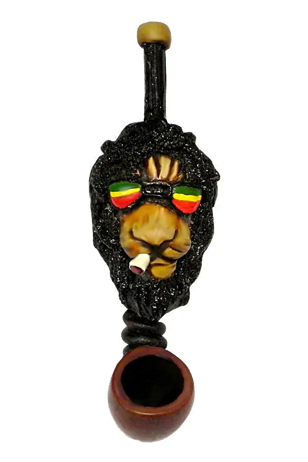 Rasta Lion Small Pipe Handcrafted Trendy Zone 21