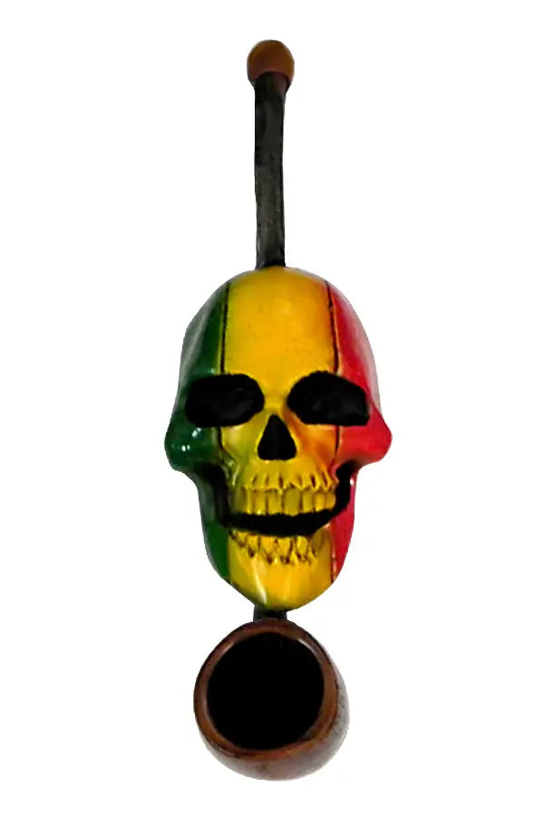 Rasta Skull Small Pipe Handcrafted Trendy Zone 21