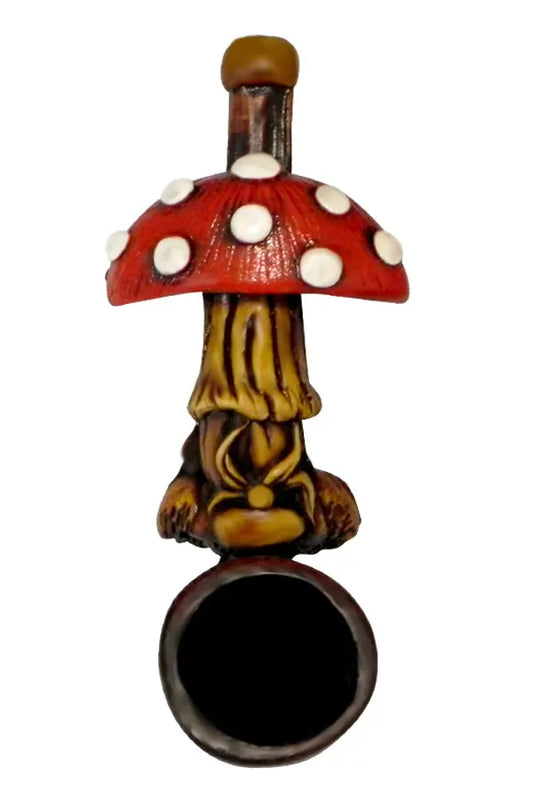 Red Shroom Small Pipe Handcrafted Trendy Zone 21