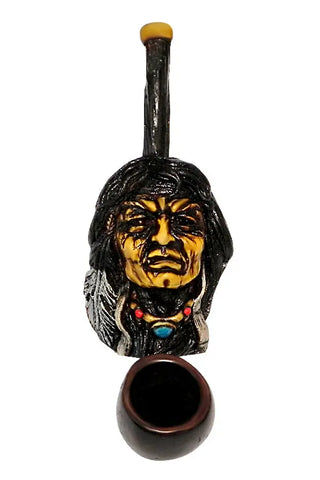 Sitting Bull Small Pipe Handcrafted Trendy Zone 21