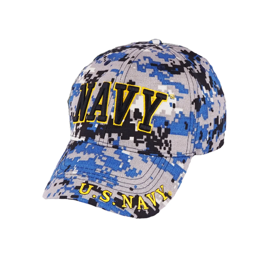 U.S. Navy 3D Letters Digital Camo, Embroidered Cap Hat Licensed