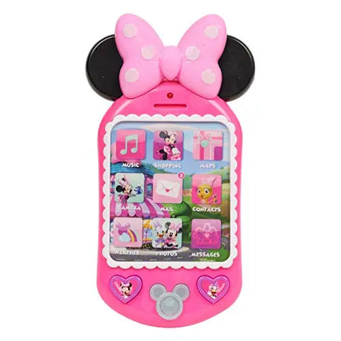 Disney Minnie Mouse Combo Happy Helpers Bow-Tique 12” Plush Doll Toy & Minnie Why Hello Cell Phone Trendy Zone 21