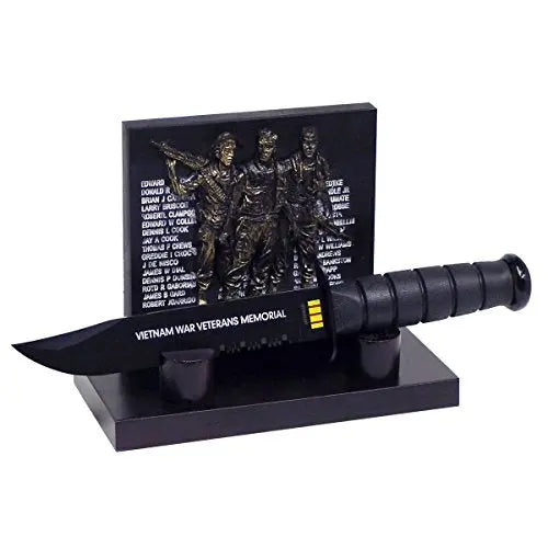 Vietnam War Veterans Memorial Plaque & Survival Knife Trendy Zone 21