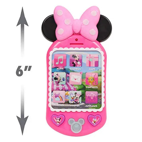 Disney Minnie Mouse Combo Happy Helpers Bow-Tique 12” Plush Doll Toy & Minnie Why Hello Cell Phone Trendy Zone 21